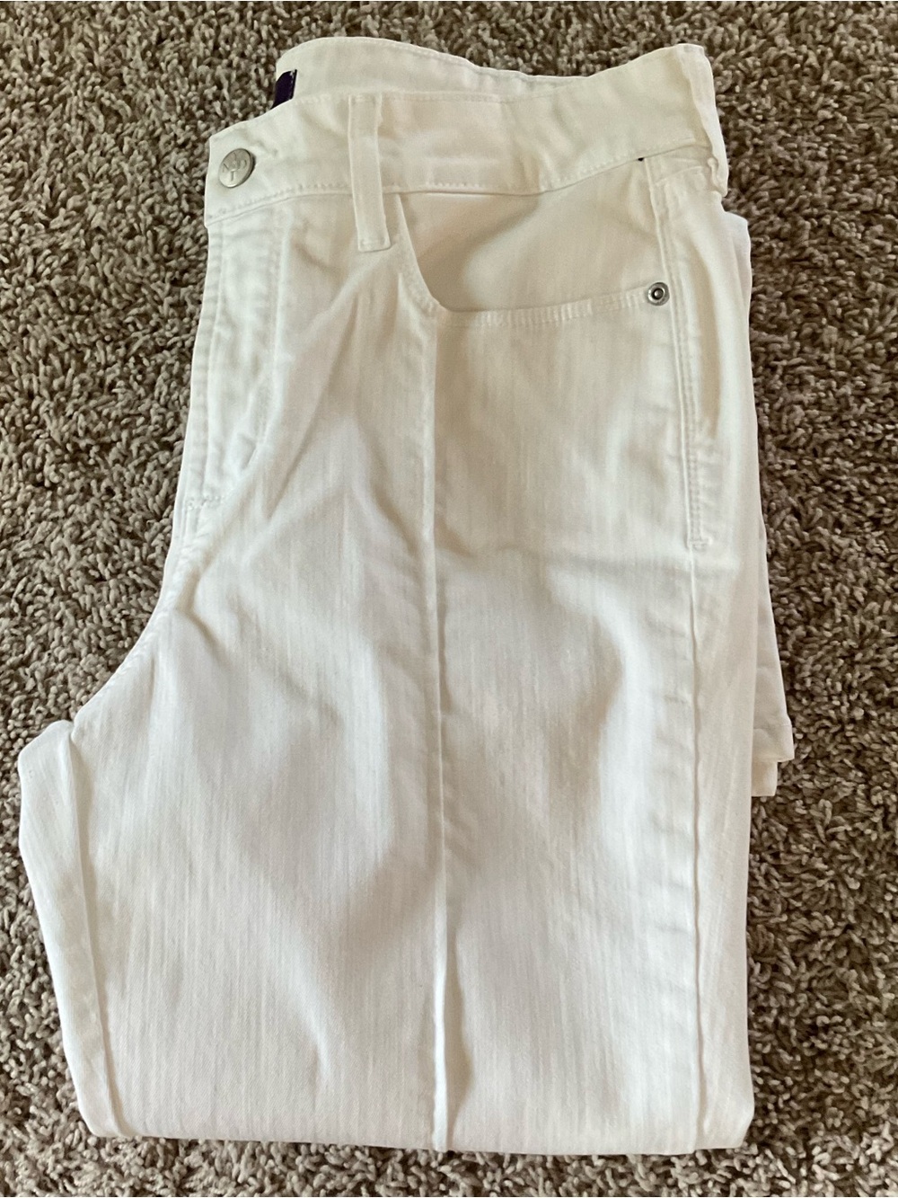 NYDJ Not Your Daughter’s Jeans (Farrah/Flare) White Pintuck Bootcut Jeans, Sz 10
